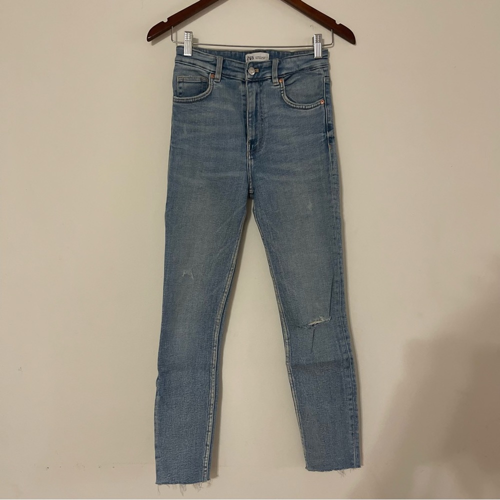 ZARA blue skinny jeans